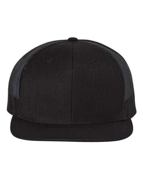 Richardson Wool Blend Flat Bill Trucker Cap - 511 - EMBROIDERED