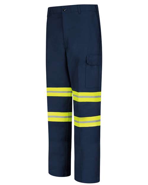 Red Kap Men's Enhanced Visibility Industrial Cargo Pants - PT88E - EMBROIDERED