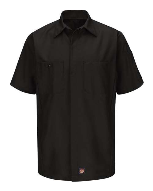 Red Kap Men's Short Sleeve Automotive Crew Shirt - SY20 - EMBROIDERED