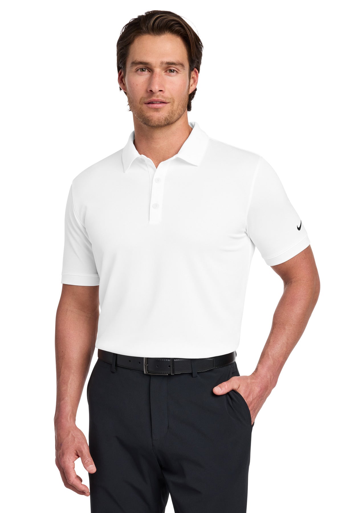 Nike Dri-FIT Solid Icon Pique Modern Fit Polo. 746099 - EMBROIDERED