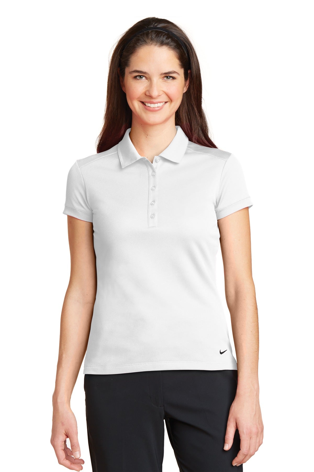 Nike Women's Dri-FIT Solid Icon Pique Modern Fit Polo. 746100 - EMBROIDERED