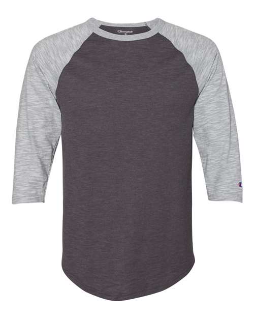 Champion. Unisex Premium Fashion Raglan Three-Quarter Sleeve Baseball T-Shirt. CP75