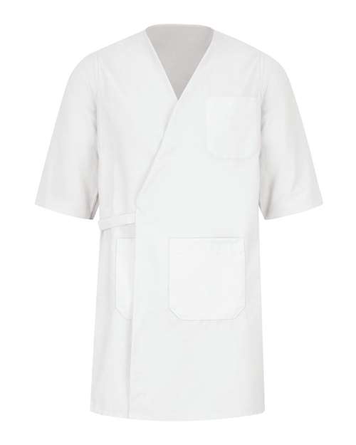 Red Kap Men's Collarless Butcher Wrap - WP10 - EMBROIDERED