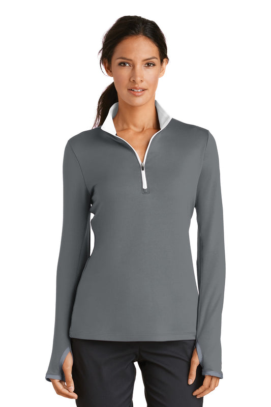 Nike Women's Dri-FIT Stretch 1/2-Zip Cover-Up. 779796 - EMBROIDERED