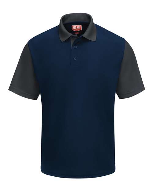 Red Kap Men's Performance Knit Color-Block Polo - SK56 - EMBROIDERED