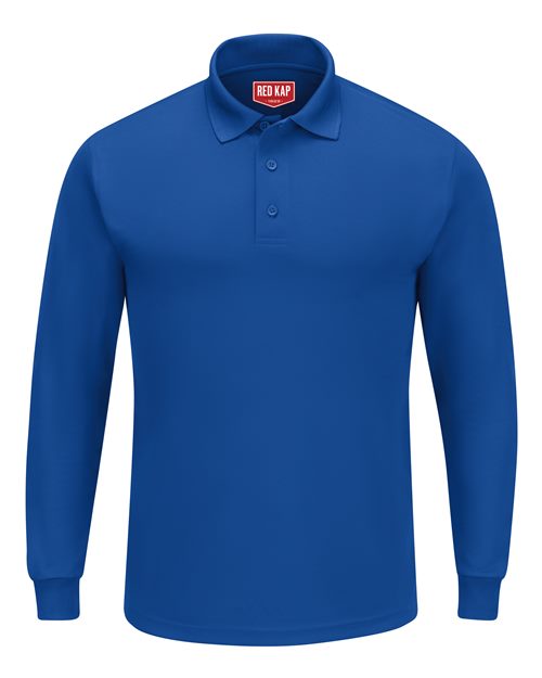 Red Kap Men's Long Sleeve Performance Knit Polo - SK6L - EMBROIDERED