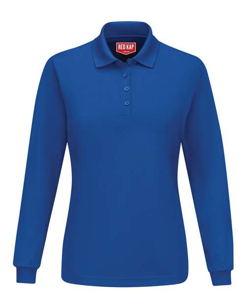 Red Kap Women's Long Sleeve Performance Knit Polo - SK7L - EMBROIDERED