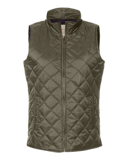 Weatherproof Women's Vintage Diamond Quilted Vest - W207359 - EMBROIDERED