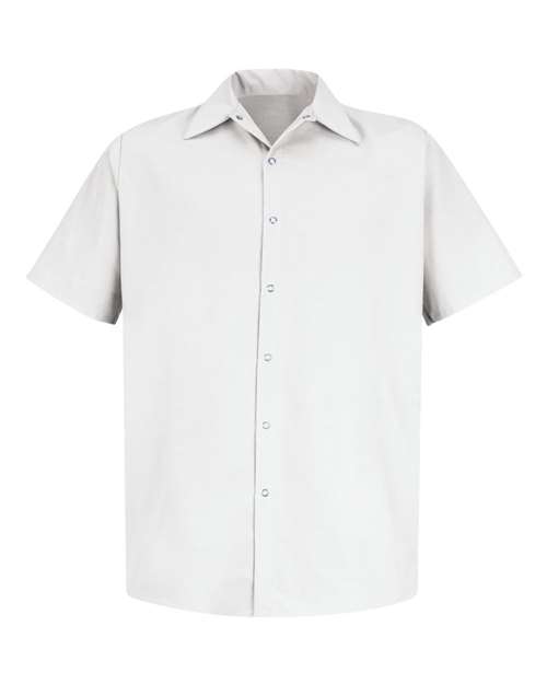 Red Kap Men's Tall Specialized Short Sleeve Pocketless Work Shirt - SP26T - EMBROIDERED