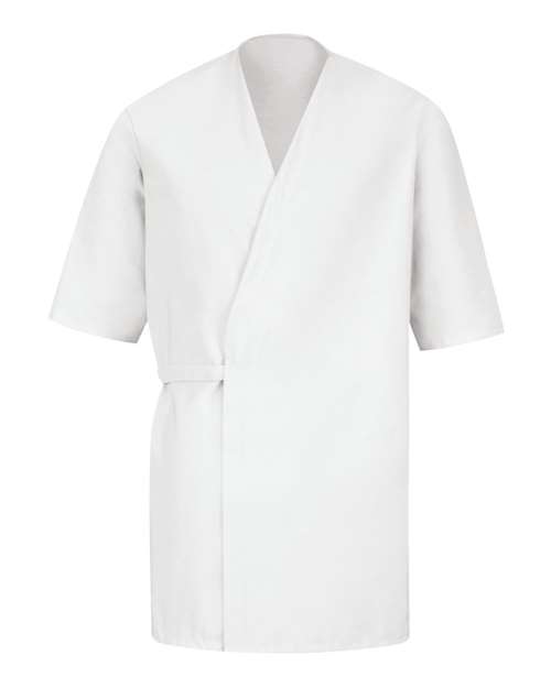 Red Kap Men's Collarless Poplin Butcher Wrap - WP18 - EMBROIDERED