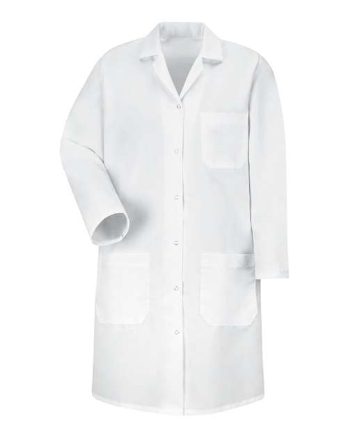 Red Kap Women's Gripper Front Lab Coat - KP15 - EMBROIDERED