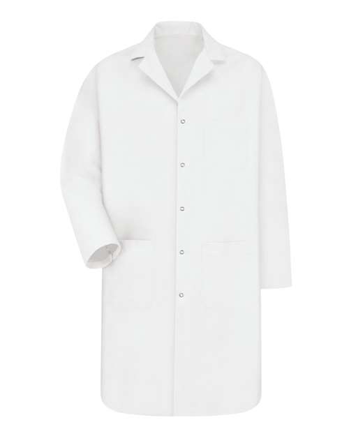 Red Kap Unisex Tall Gripper Front Lab Coat - KP18T - EMBROIDERED
