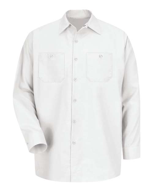 Red Kap Men's Tall Industrial Long Sleeve Work Shirt - SP14T - EMBROIDERED