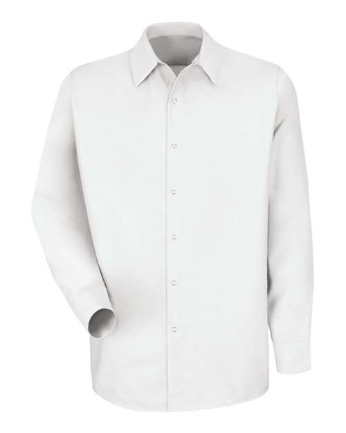 Red Kap Men's Tall Specialized Pocketless Poplin Long Sleeve Work Shirt - SP16T - EMBROIDERED