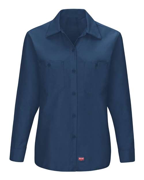 Red Kap Women's Long Sleeve Mimix Work Shirt - SX11 - EMBROIDERED