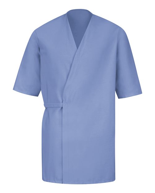 Red Kap Men's Collarless Poplin Butcher Wrap - WP18 - EMBROIDERED