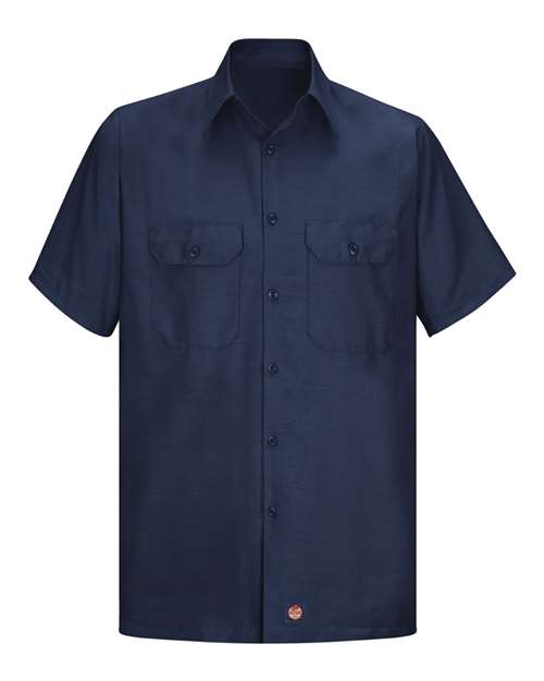 Red Kap Men's Tall Ripstop Short Sleeve Work Shirt - SY60T - EMBROIDERED