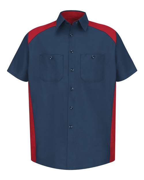 Red Kap Men's Tall Short Sleeve Motorsports Shirt - SP28T - EMBROIDERED