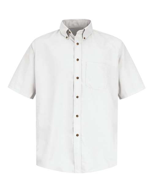 Red Kap Men's Tall Poplin Short Sleeve Dress Shirt - SP80T - EMBROIDERED