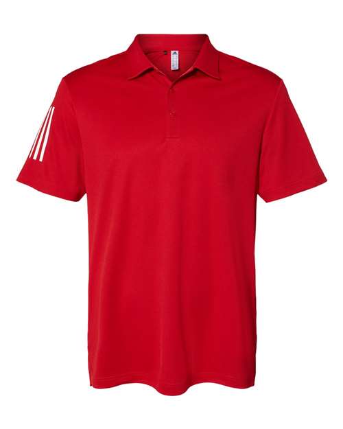 Adidas Men's Floating 3-Stripes Polo - A480 - EMBROIDERED