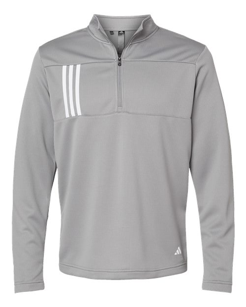Adidas. Men's 3-Stripes Double Knit Quarter-Zip Pullover. A482