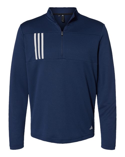 Adidas. Men's 3-Stripes Double Knit Quarter-Zip Pullover. A482