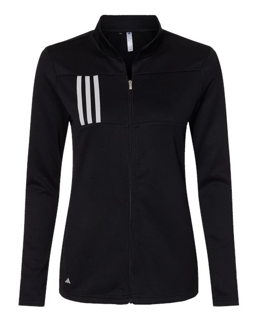Adidas Women's 3-Stripes Double Knit Full-Zip Jacket - A483 - EMBROIDERED