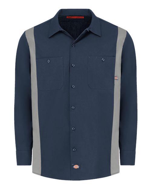 Dickies Men's Tall Industrial Colorblocked Long Sleeve Shirt - 5524T - EMBROIDERED