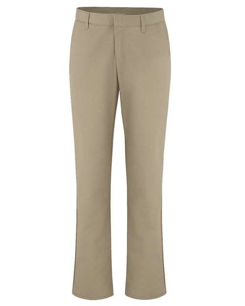 Dickies Women's Extended Sizes Industrial Flat Front Pants - FP92EXT - EMBROIDERED