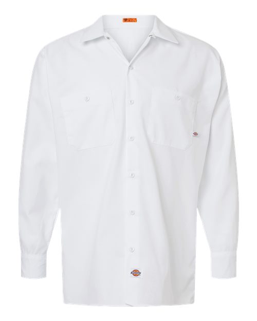 Dickies Men's Industrial Long Sleeve Work Shirt - L535 - EMBROIDERED