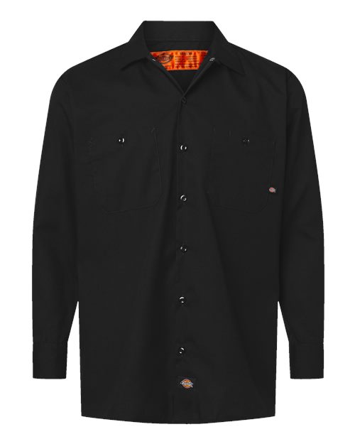 Dickies Men's Tall Industrial Long Sleeve Work Shirt - L535T - EMBROIDERED