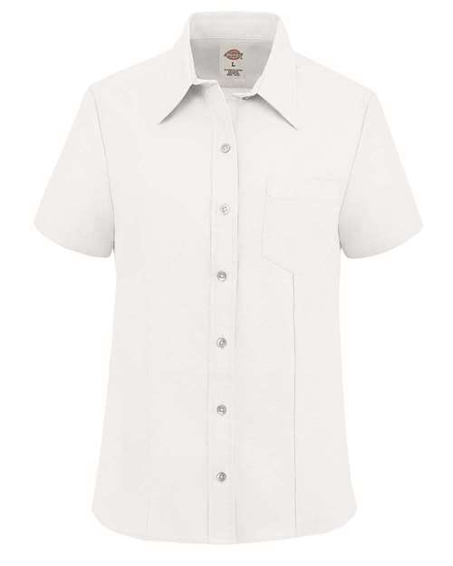 Dickies Women's Short Sleeve Stretch Oxford Shirt - S254 - EMBROIDERED