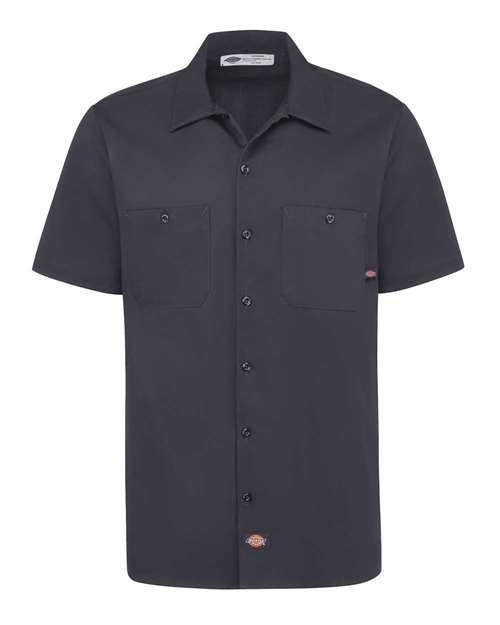 Dickies Men's Industrial Short Sleeve Cotton Work Shirt - S307 - EMBROIDERED
