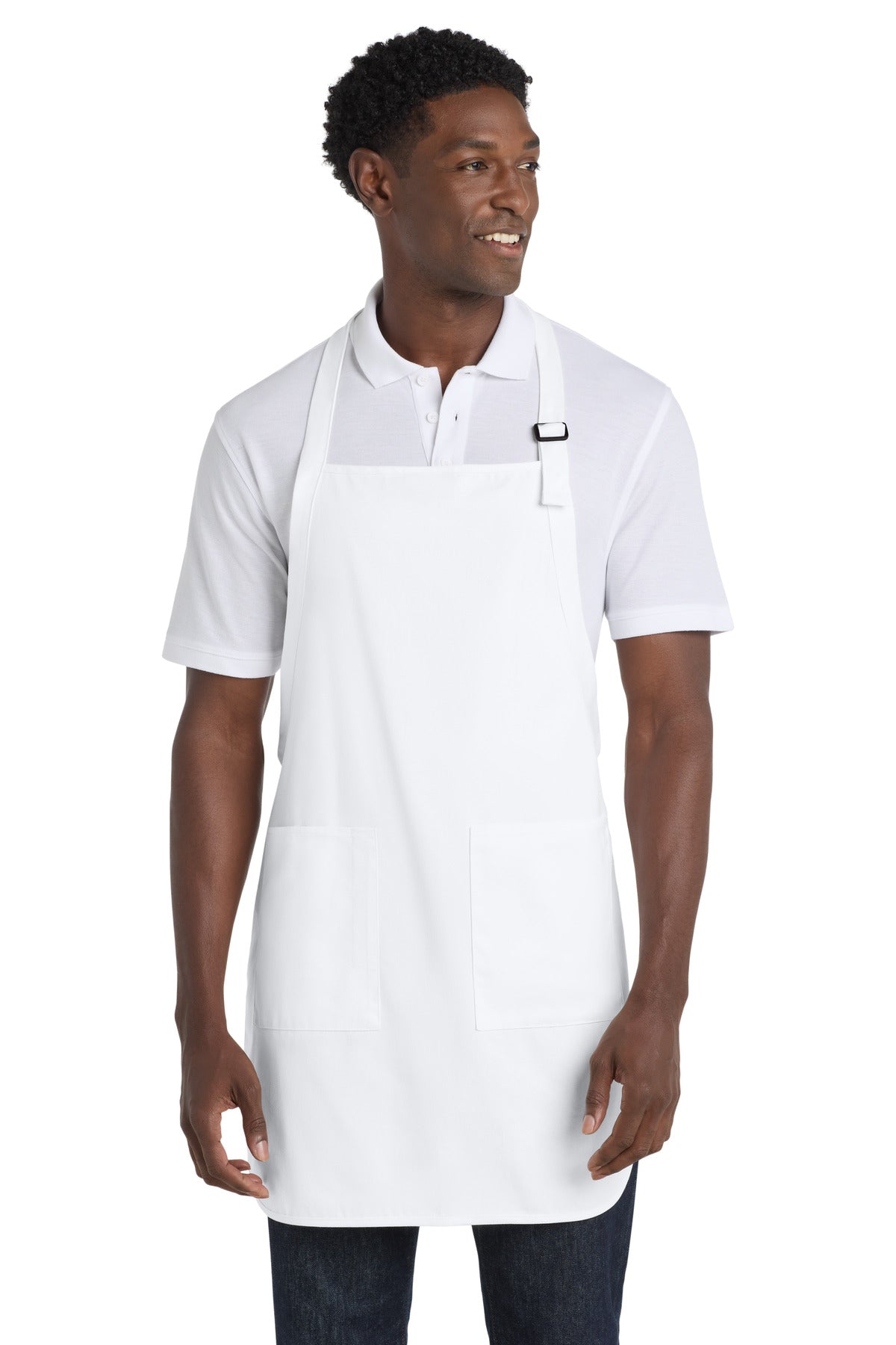 Port Authority Full-Length Apron with Pockets. A500 - EMBROIDERED