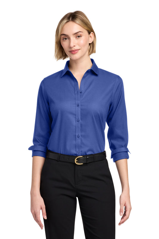 Brooks Brothers Women's Wrinkle-Free Stretch Nailhead Shirt BB18003 - EMBROIDERED