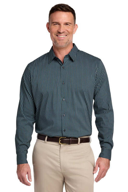 Brooks Brothers Tech Stretch Patterned Shirt BB18006 - EMBROIDERED