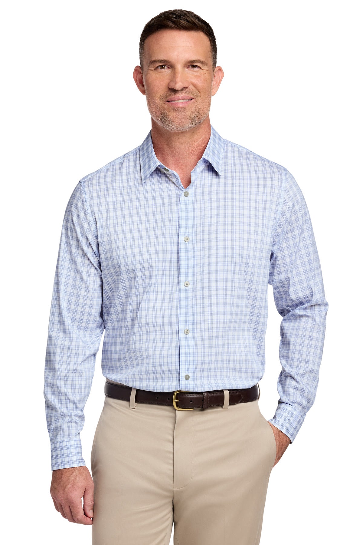 Brooks Brothers Tech Stretch Patterned Shirt BB18006 - EMBROIDERED
