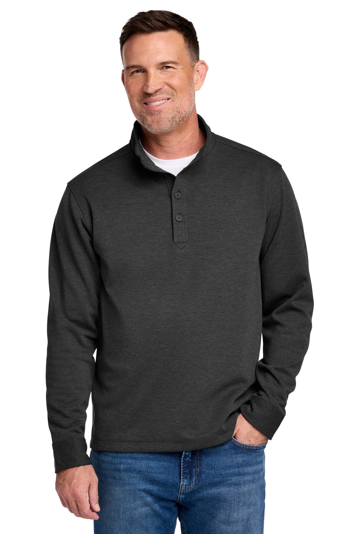 Brooks Brothers Mid-Layer Stretch 1/2-Button BB18202 - EMBROIDERED