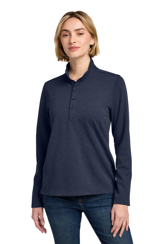 Brooks Brothers Women's Mid-Layer Stretch 1/2-Button BB18203 - EMBROIDERED