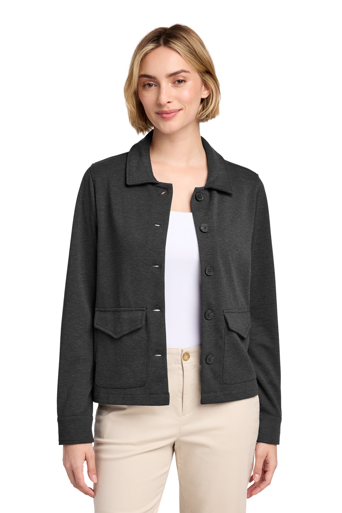 Brooks Brothers Women's Mid-Layer Stretch Button Jacket BB18205 - EMBROIDERED