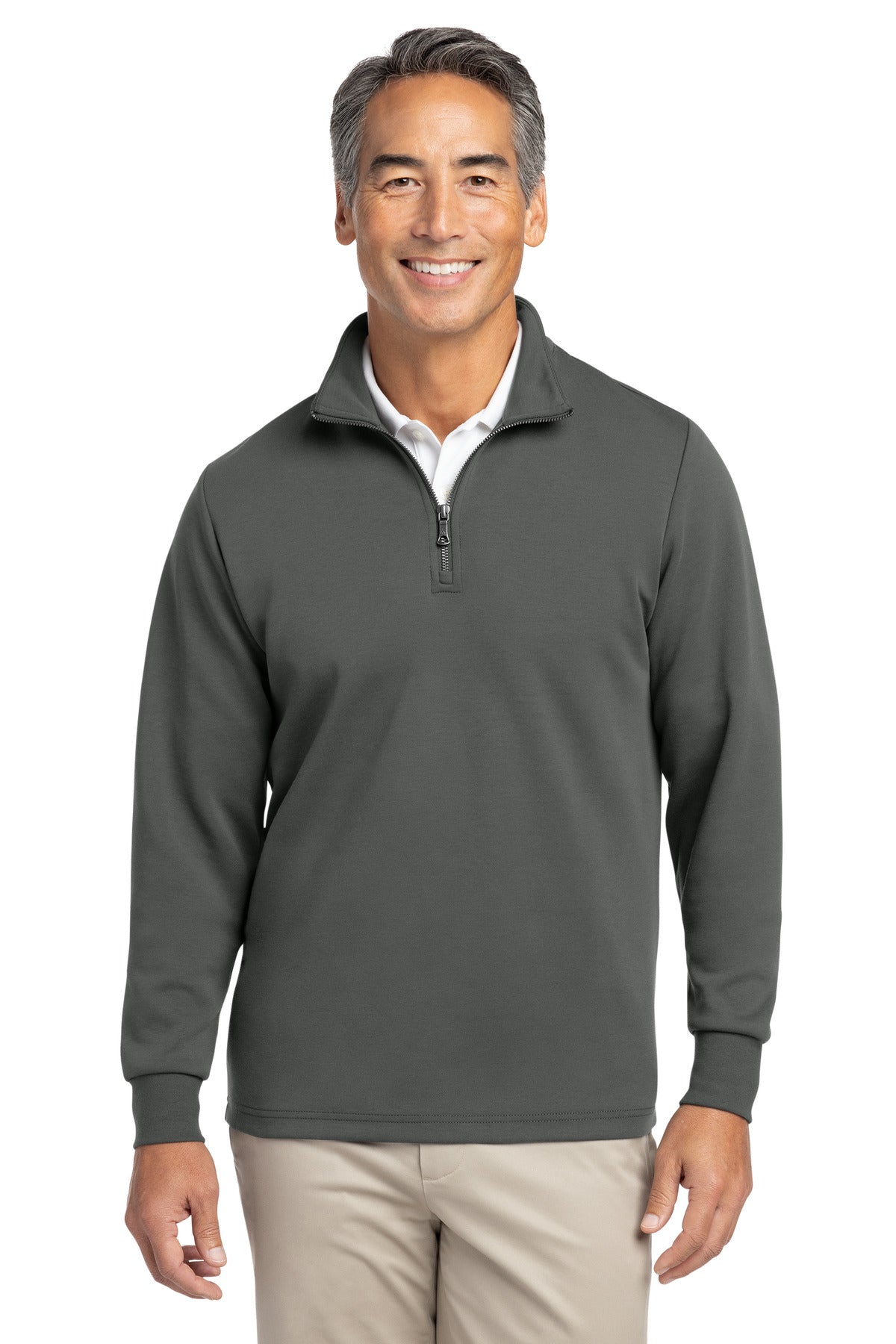 Brooks Brothers Double-Knit 1/4-Zip BB18206 - EMBROIDERED