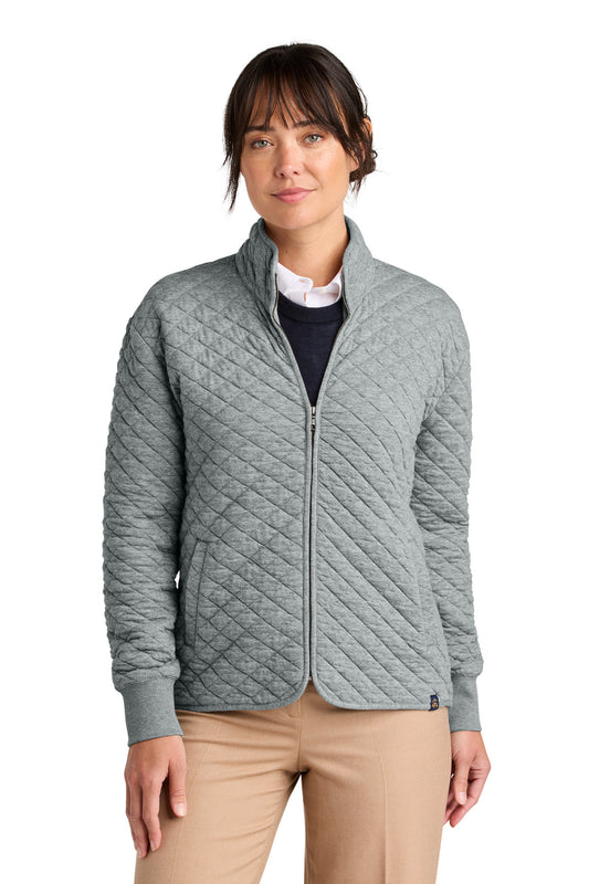 Brooks Brothers Women's Diamond Quilt Full-Zip BB18213 - EMBROIDERED