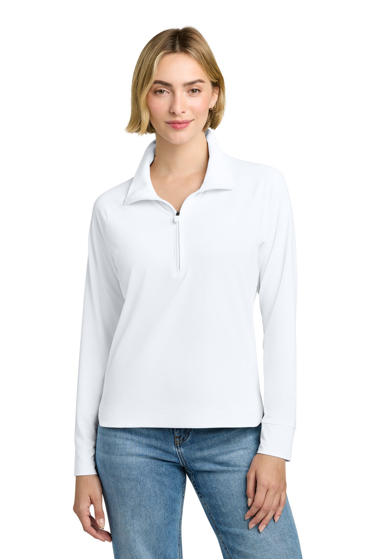 Brooks Brothers Women's Luxe Performance 1/4-Zip BB18215 - EMBROIDERED