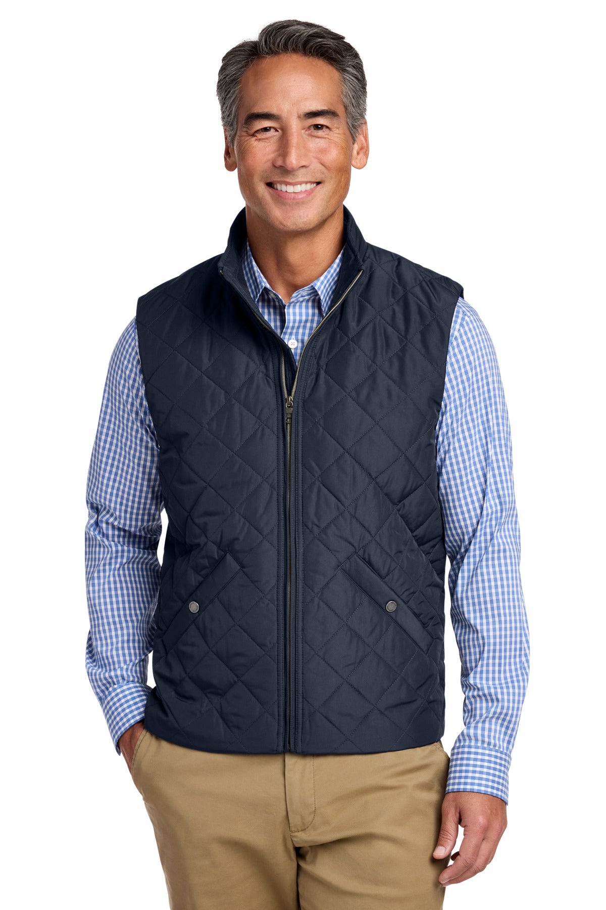 Brooks Brothers Quilted Vest BB18602 - EMBROIDERED