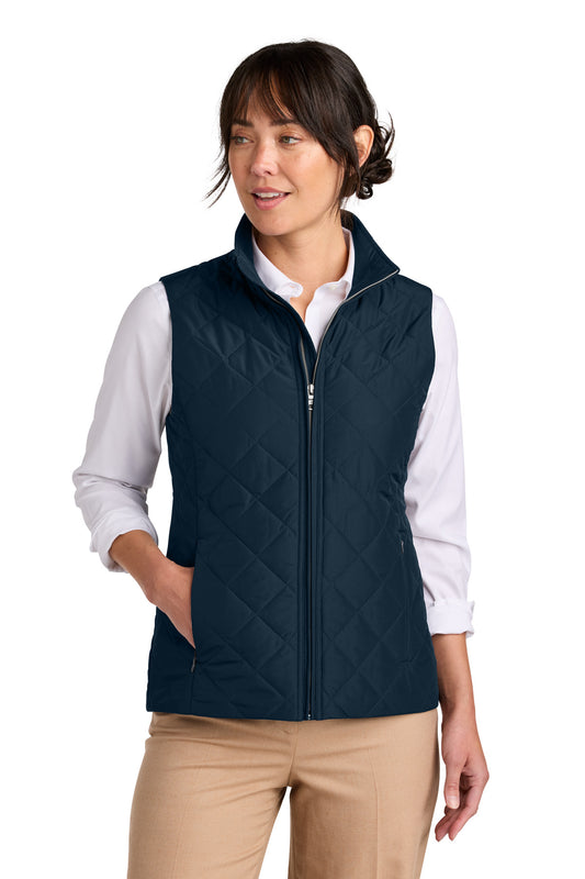 Brooks Brothers Women's Quilted Vest BB18603 - EMBROIDERED