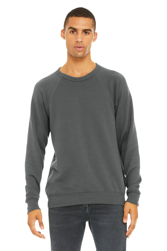 BELLA+CANVAS Unisex Sponge Fleece Raglan Sweatshirt. BC3901 - EMBROIDERED