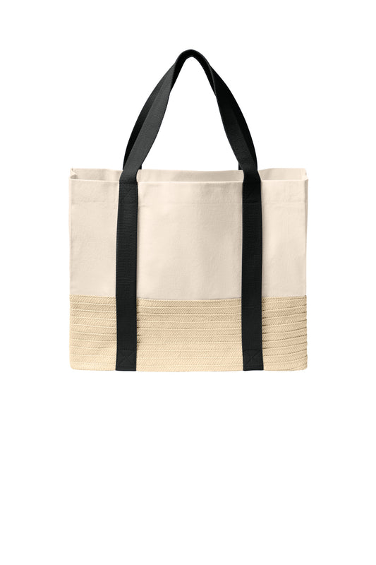 Port Authority Straw Market Tote BG450 - EMBROIDERED