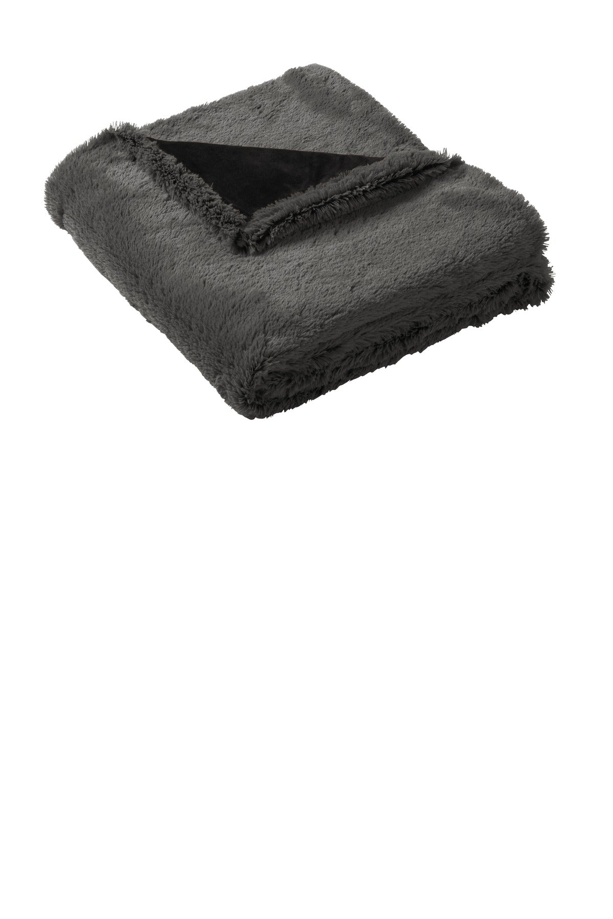 Port Authority Faux Fur Blanket. BP45 - EMBROIDERED