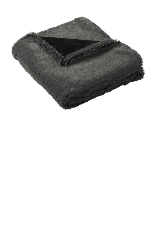 Port Authority Faux Fur Blanket. BP45 - EMBROIDERED