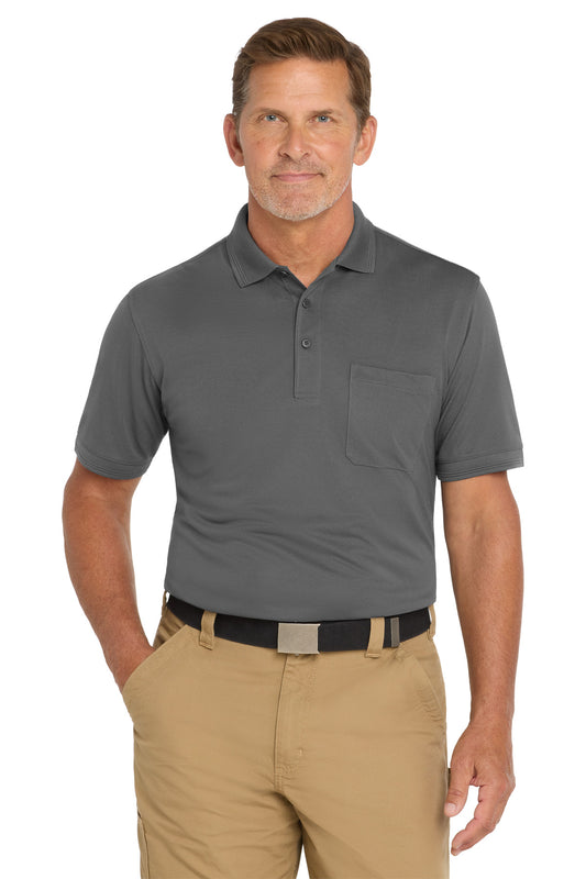 CornerStone Industrial Snag-Proof Pique Pocket Polo. CS4020P - EMBROIDERED